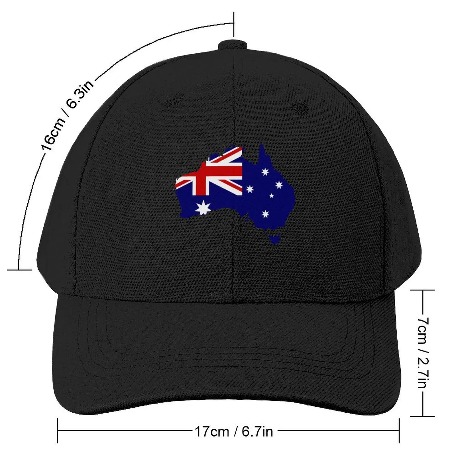 Australia Flag / Australian Map Baseball Cap Visor Hat Beach Golf Boy Child Women's