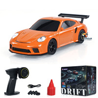 1/43 Mini Drift Race Car RTR Remote Control Toy Car 4WD Tyres Radio Lights Traffic Cones Ready to Play Toy Model Gifts