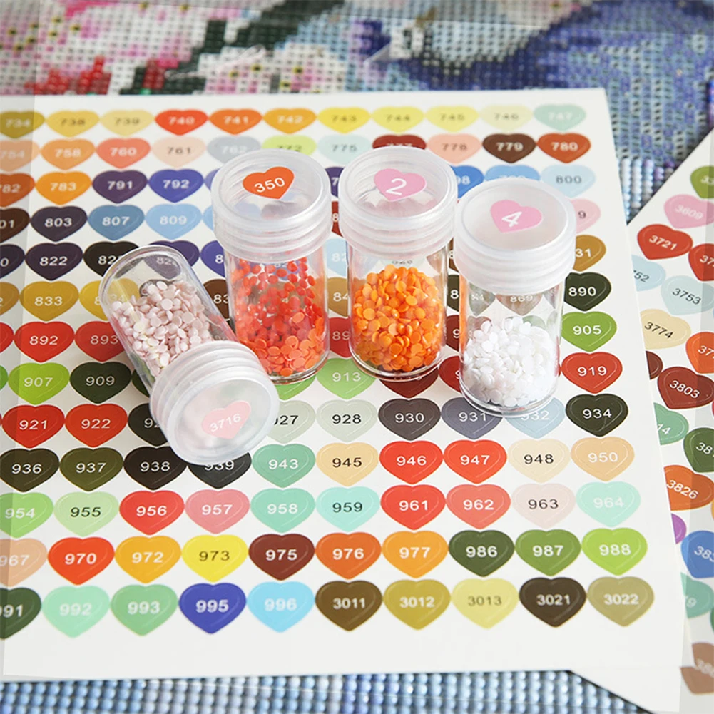 1 Set Containers Jars Bottles Stickers with Numbers DMC 447 DMC Diamond Painting Number Sticker 26 Letters 1-100 for Adults Kids