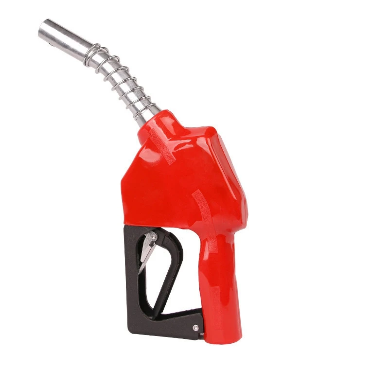 3/4 Inch Red Automatic Fueling Nozzle Auto Shut Off Aluminum Alloy Petrol Fuel Nozzle