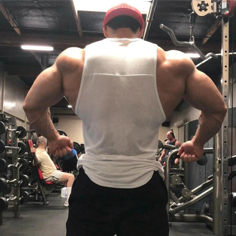 Gym Workout weightlifting Training Men Summer Breathable Tank Top Fashion Casual Clothes  Athletic Cotton Comfortable Sport Wear