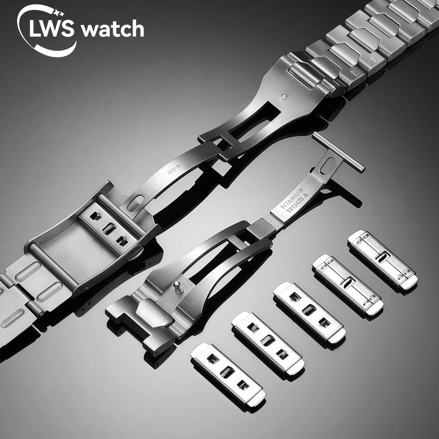 For Tissot T013.420 Series T013 Titanium Alloy Watch Lengthened Sections Buckles Headpieces Extension Pieces Double Press Switch