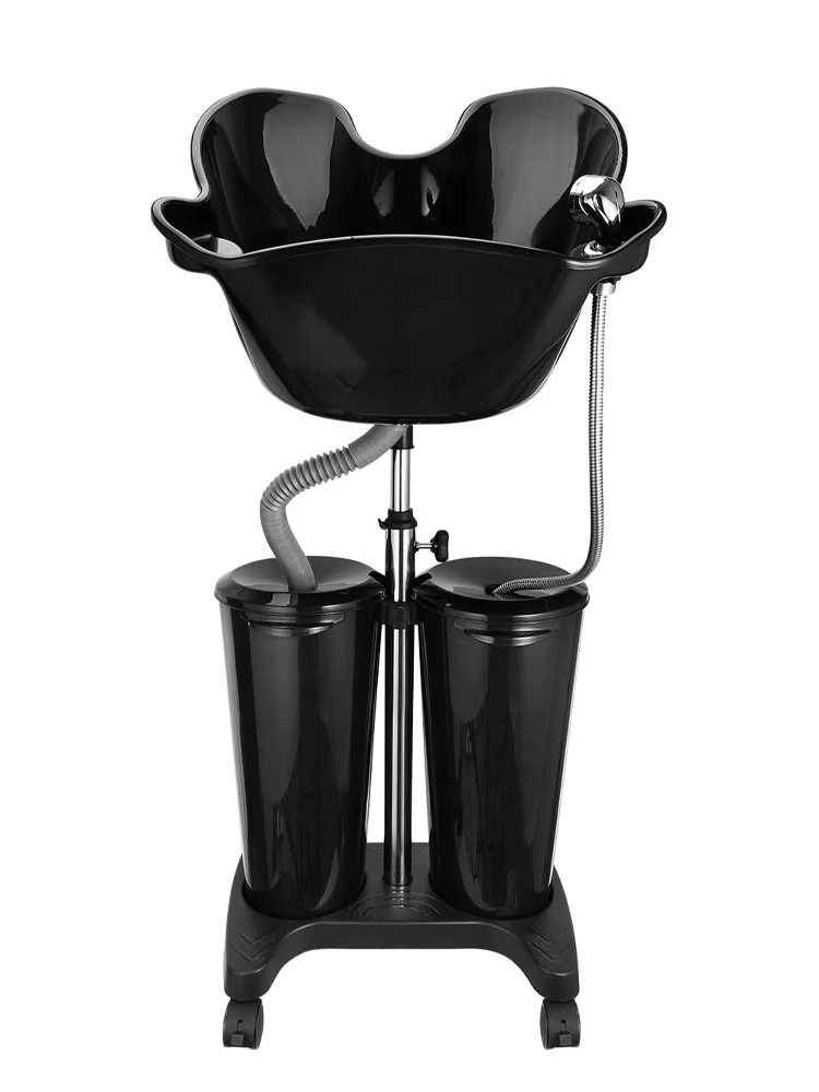 Salão portátil shampoo profundo bacia pia do banheiro grampo de cabelo salão bacia lavagem mangueira lavadora ajustável