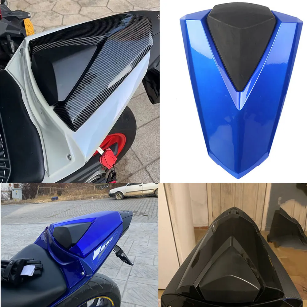 

For Yamaha YZF R25 R3 MT-25 MT-03 2013-2022 Motorcycle Pillion Rear Passenger Seat Cowl Cover Rear Fairing MT03 MT25 Blue Carbon