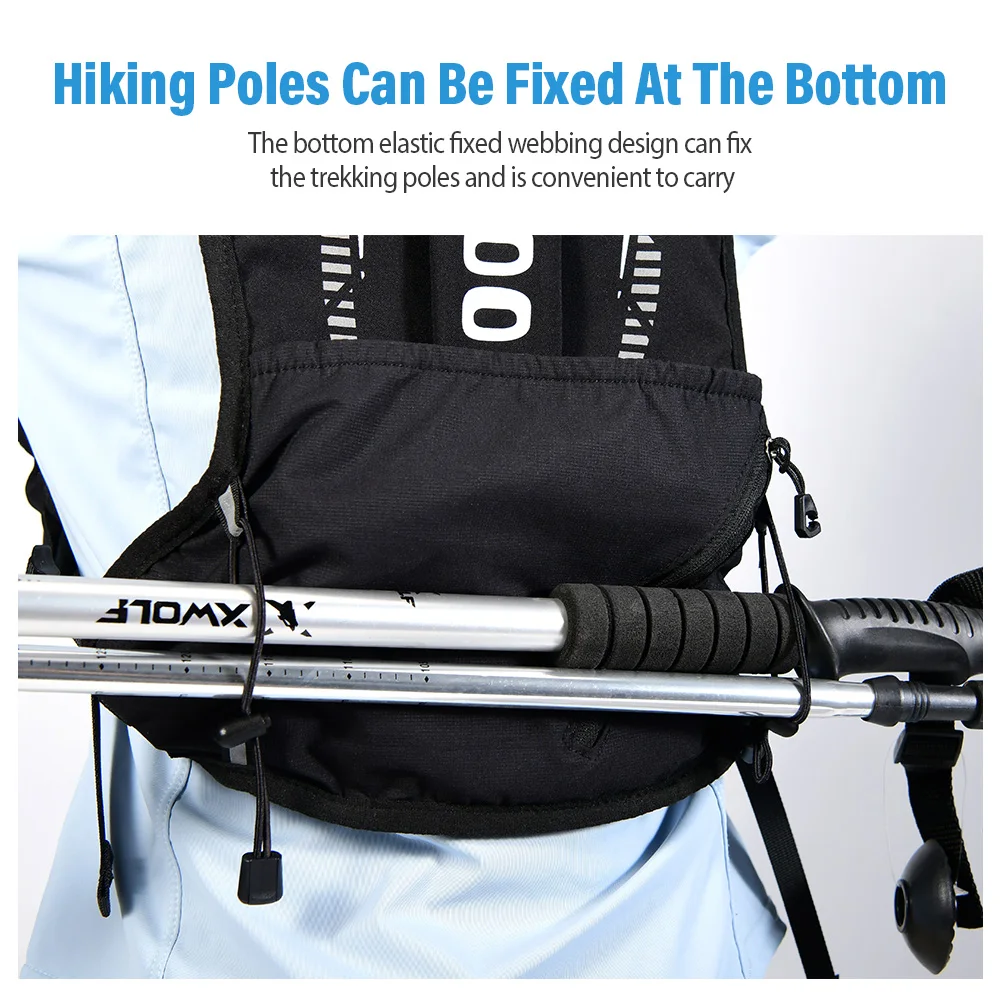 حقيبة جري رياضية خارجية من NEWBOLER قابلة للتنفس للركض والترطيب وخفيفة الوزن لركوب الدراجات مع زجاجة مياه