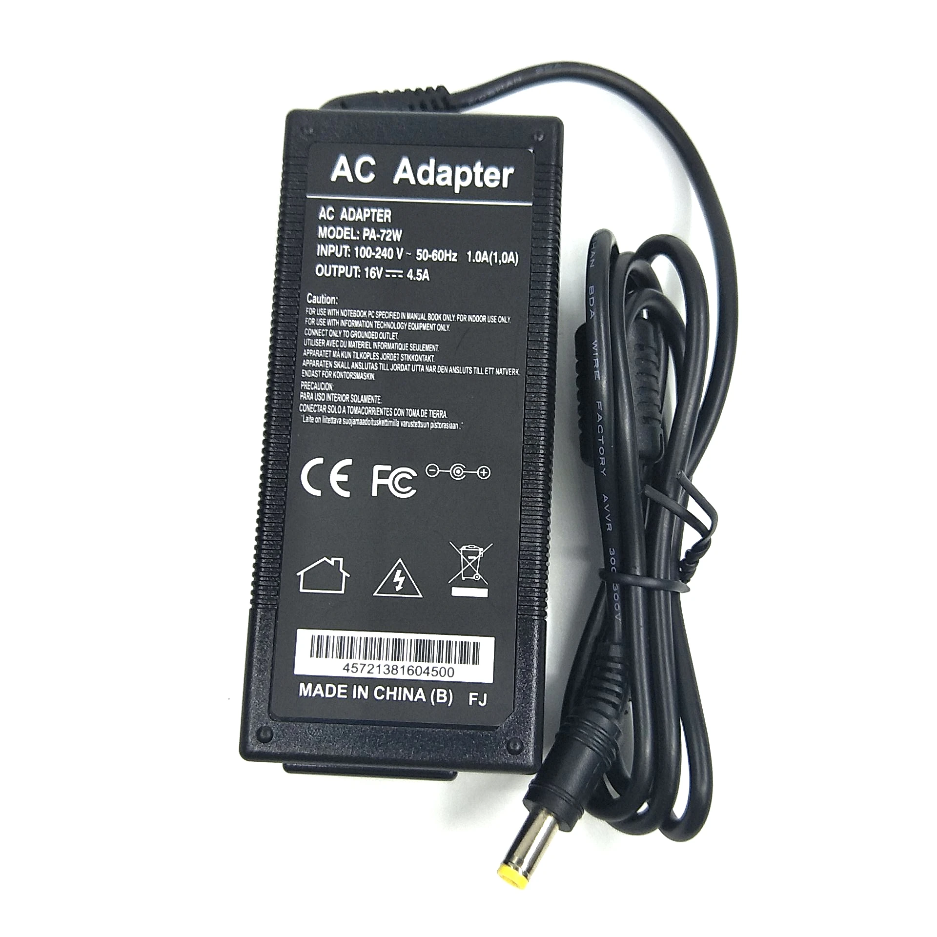 AC Adapter 16V 4.5A 5.5*2.5 Power AC Adapter Supply charger FOR IBM ThinkPad T20 T23 T30 T40 T40P T41 T41P T42 T42P T43 T43P