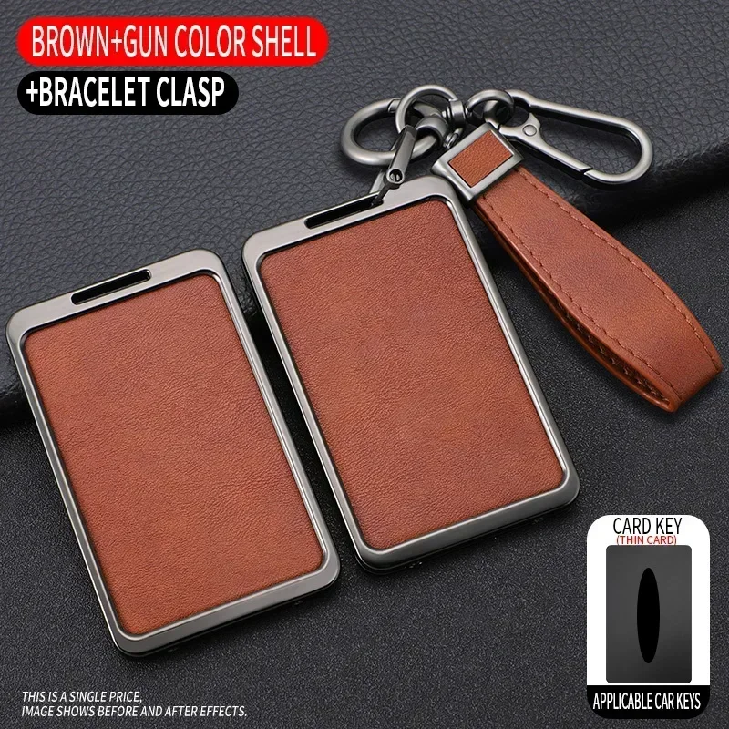 

Zinc Alloy Car Key Card Case Holder Protector Cover Key Shell For Tesla Model 3 Accessories High Quality Key Bag Three 2020