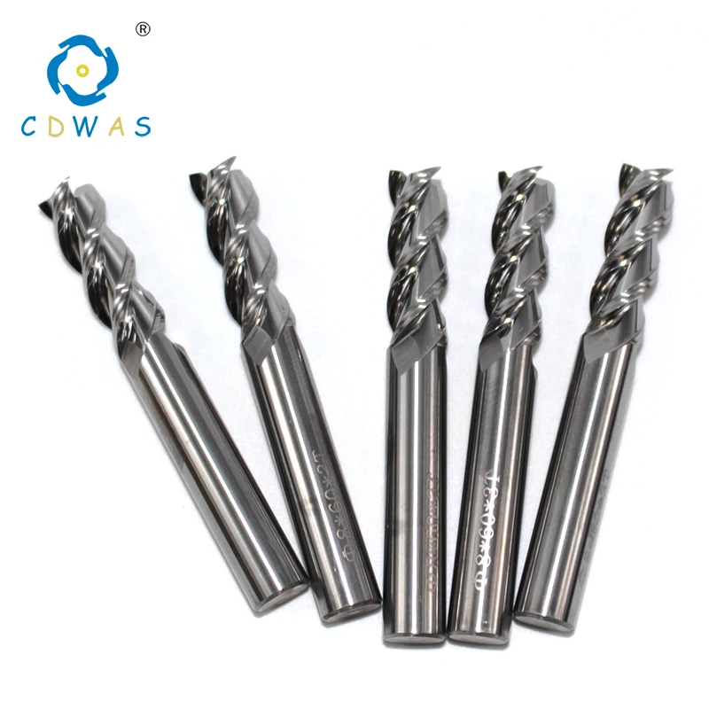 Aluminum Milling Cutter 3 Flute 1mm-12mm 2mm 3mm 4mm 5mm 6mm 8mm HRC50 Tungsten Steel Tools Endmills Milling Cutter Wood Cutting