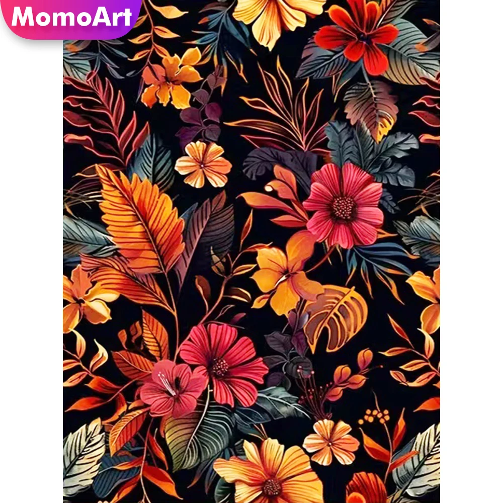 Momoart Diamant-Mosaik Blumen-Diamantmalerei Landschaft DIY-Muster für Erwachsene Anfänger Stickerei Wohnzimmer Kunst Handwerk