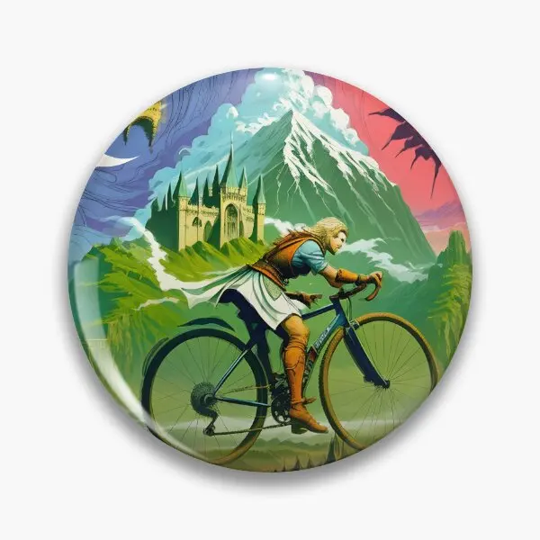 Epic Castle Dreams Lsd Blotter Art Reim  Soft Button Pin Women Metal Decor Jewelry Clothes Collar Gift Cute Hat Badge Brooch