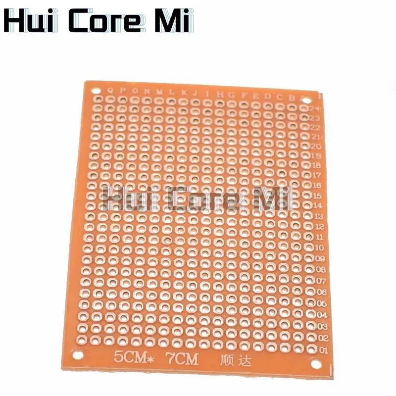 5Pcs 5*7 PCB 5x7 PCB 5cm 7cm DIY Prototype Paper PCB Universal Board Yellow