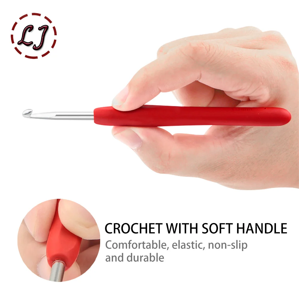 Knitting Crochet Non-slip Color Crochet Crochet Hook Double-headed Knitting Tool Silicone Soft Handle