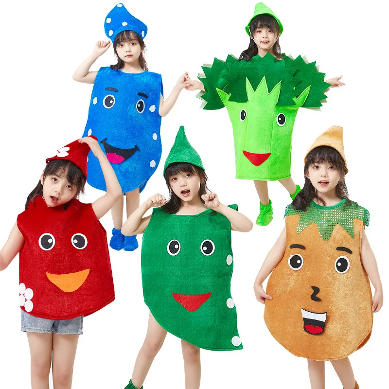 Children\'s Day Show Fruit Vegetable Costume Kindergarten Show Costume Festival Costume Halloween Easter Stage Costume