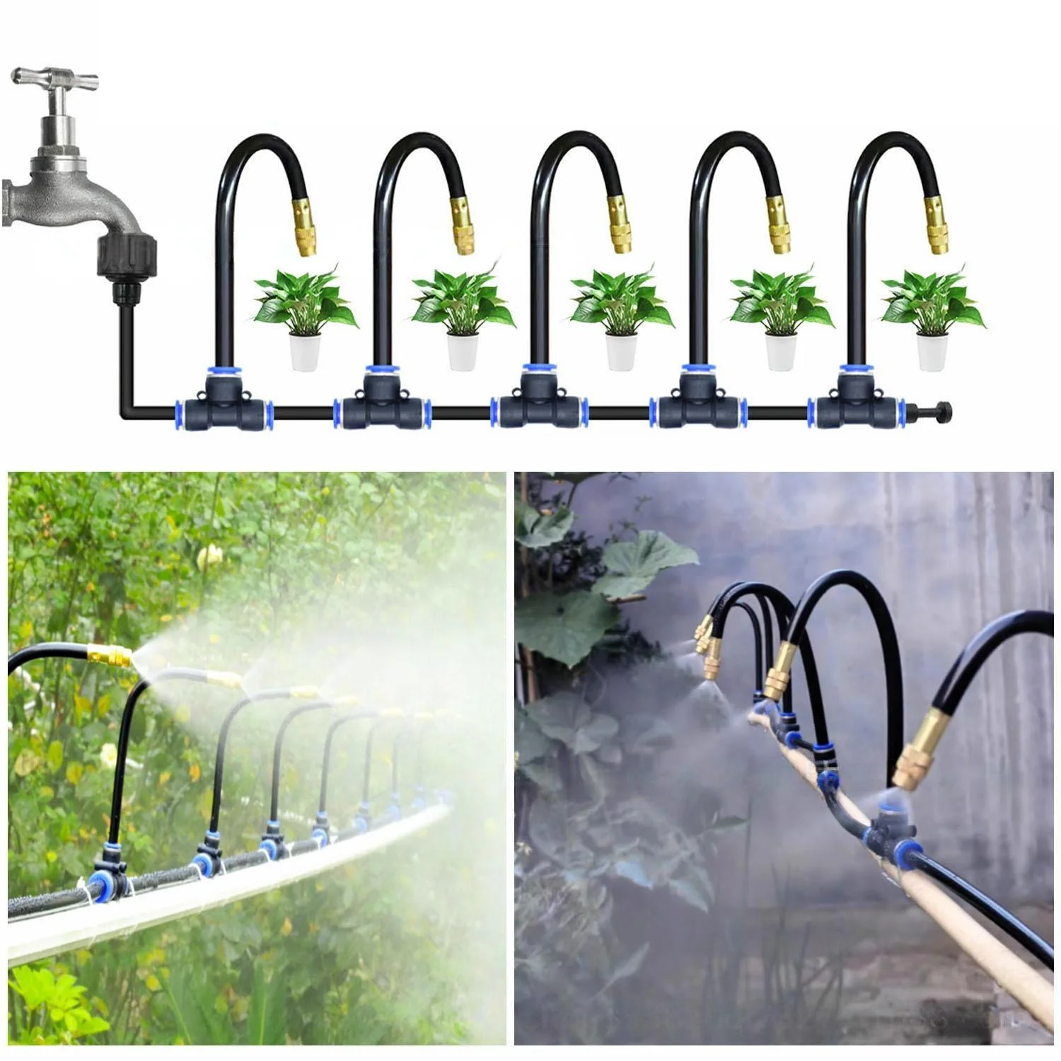 

Adjustable Spray Sprinkler Mist Irrigation Garden Plant Greenhouse Universal Sprinkler Integrated Automatic Watering Device