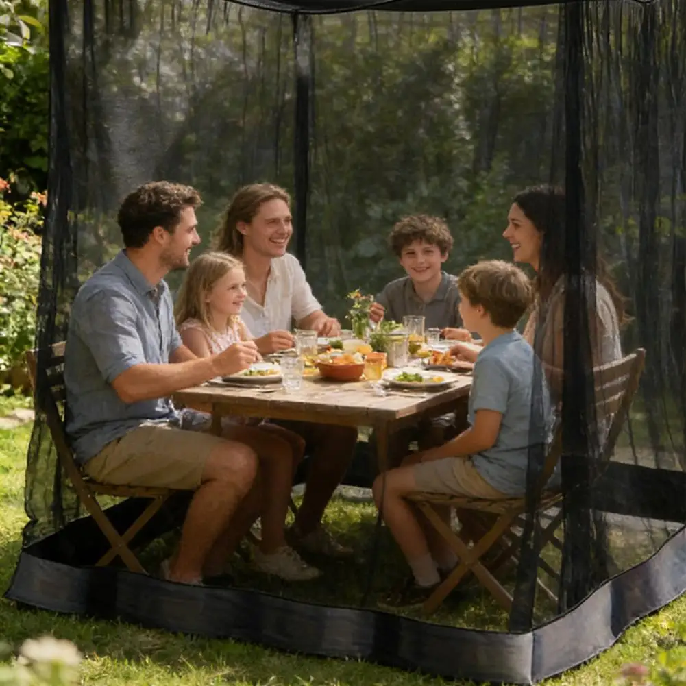 Große Moskitonetze für den Sommer: Atmungsaktiver Insektenschutz für Gartenpavillons, Schlafzimmer und Hängemattenzelte – Detail 2
