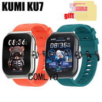 Band For KUMI KU7 Strap Smart Watch Silicone Soft Wristband Bracelet Screen protector film