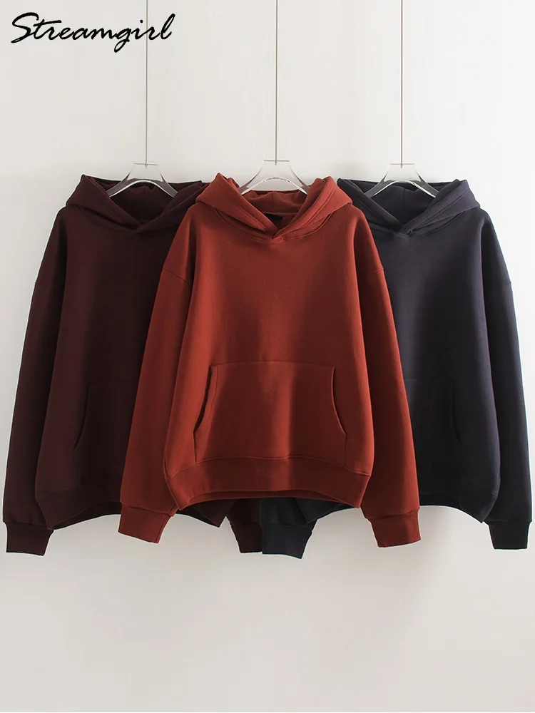 سترات شتوية دافئة كبيرة الحجم للنساء مع صوف داخل بلوزات سميكة صفراء مع قلنسوة للنساء سترات شتوية مخملية