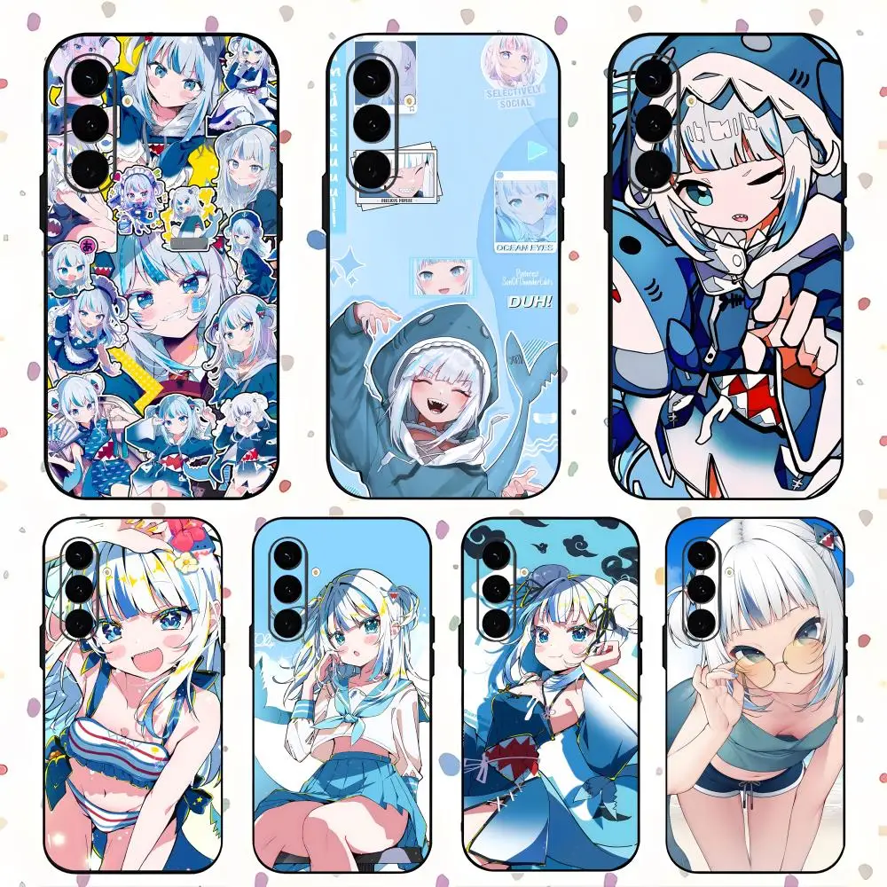 Gawr gura Virtual Singer Phone Case For Samsung Galaxy S26 S25 S24 S23 S22 S21 Plus Ultra Note20 Soft Black