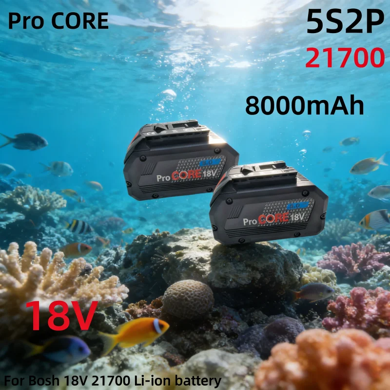 Unrivaled ProCORE 18V Lithium-ion 8.0Ah 5S2P 5C Tool Battery for Bosh Cordless Paint Sprayers in Painting Projects BAT609 BAT618