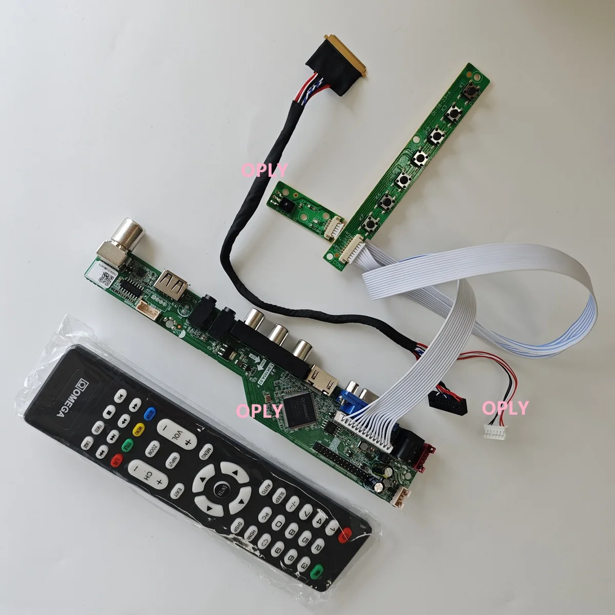 

TV Controller board for B156XTN02.0 B156XTN02.2 B156XTN02.1/3/4 1366X768 15.6" HDMI-compatible RF USB AV VGA Audio LED Screen
