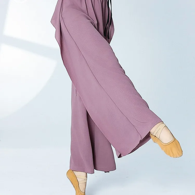 الخريف والشتاء السراويل ممارسة الرقص الحديثة مستقيم فضفاض الرقص الكلاسيكي السراويل الإناث الجسم واسعة الساقين، رقيقة وأنيقة