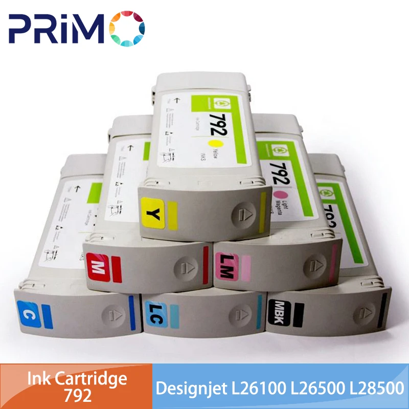 

6Colors 792 Ink Cartridge with Latex Ink Remanufactured for HP792 for HP Latex 210 260 280 Designjet L26100 L26500 L28500