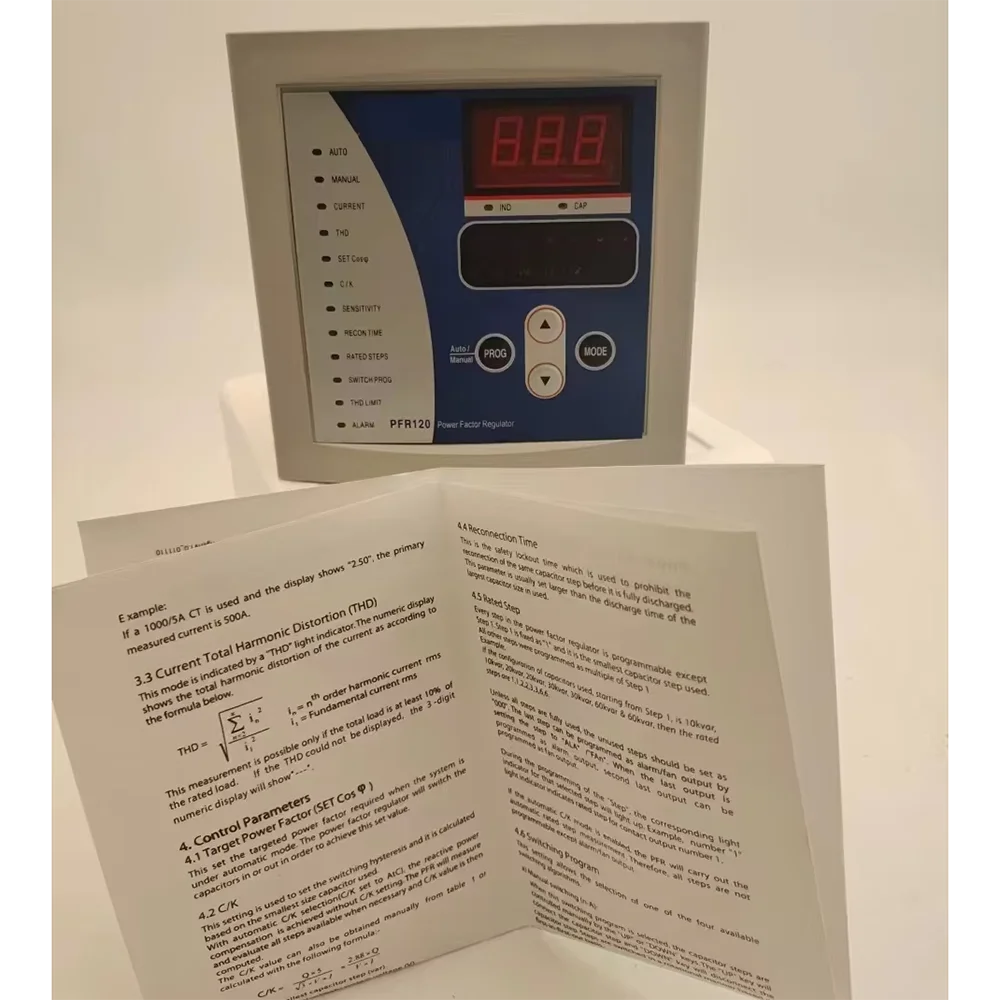 PFR140 power factor controller  reactive power factor regulator  for power factor correction capacitor