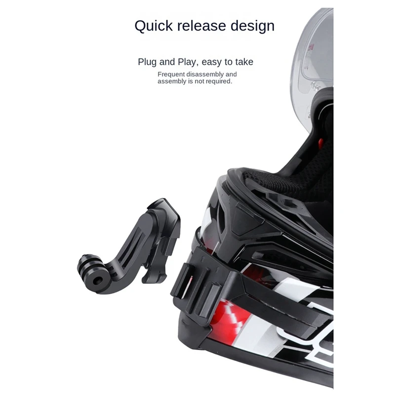 J-ตะขอแบบโค้งงอฐานอะแดปเตอร์แบบปลดเร็วขายึดกล้องโกโปรอุปกรณ์เสริมกล้อง12 11 10