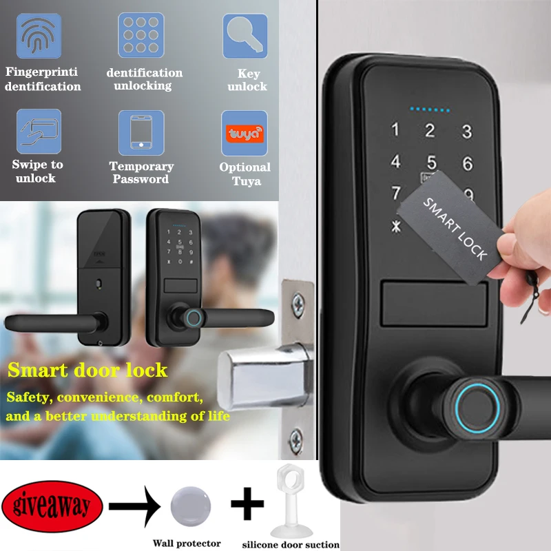 

TUYA Smart Door Lock - Easy Installation Password Electronic Lock for Home Use Password Lock without Replacing Holes