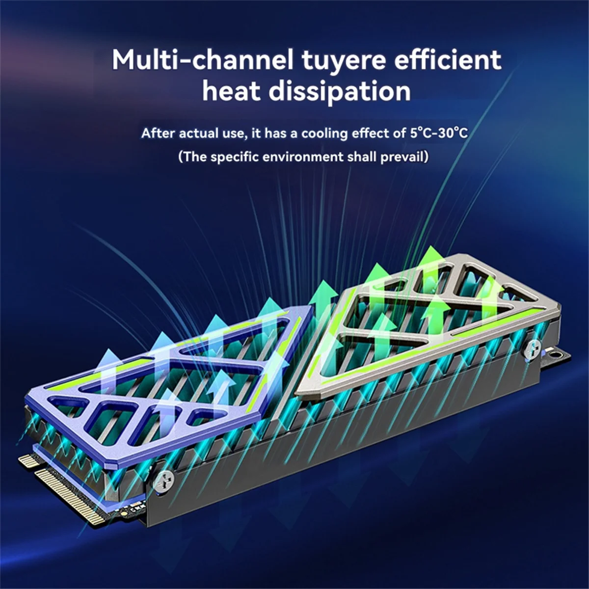 SEMOIC M.2 SSD Heatsink 2280 NVME NGFF Radiator Magnesium Aluminium Alloy PC Pendingin Efisien dengan Bantalan Silikon Termal