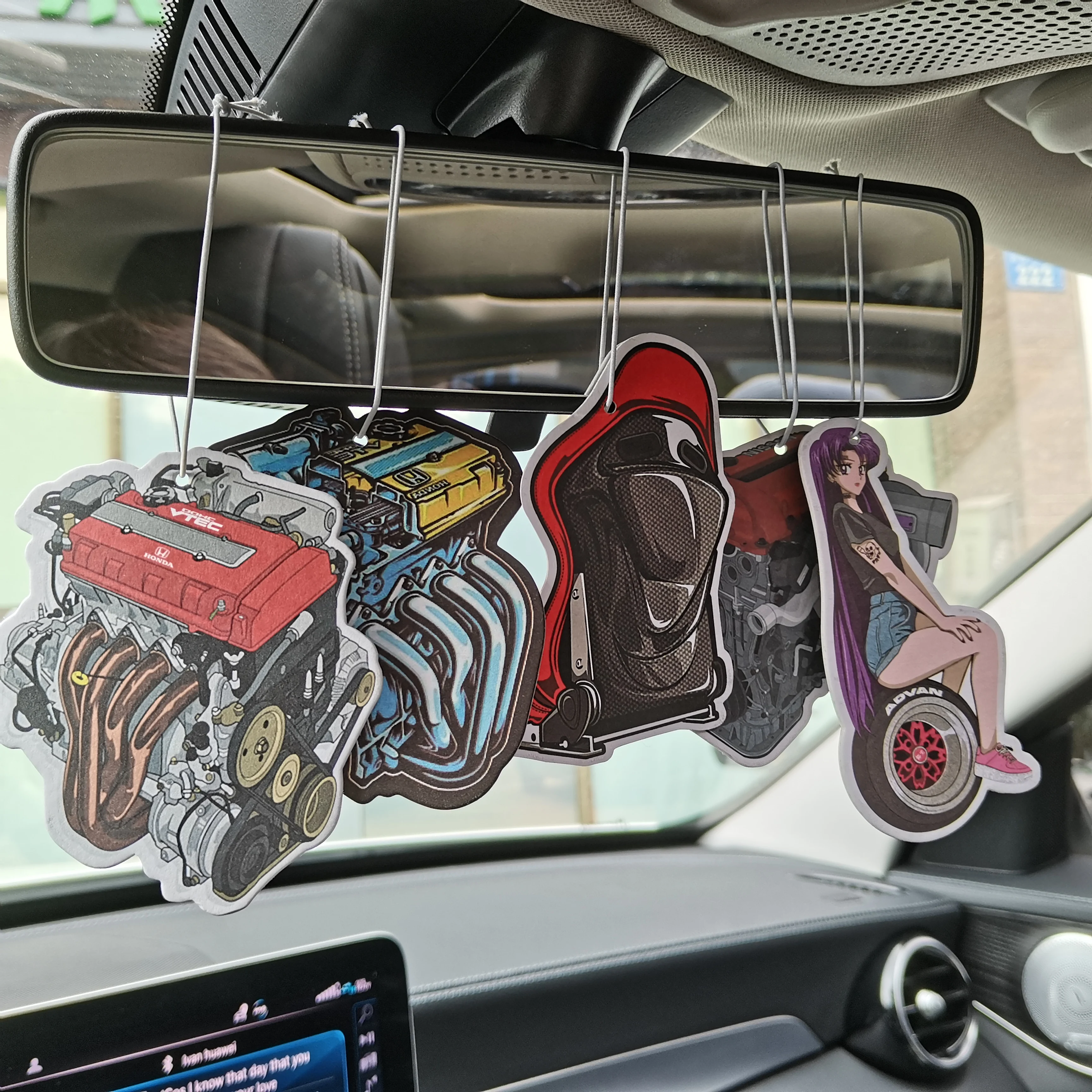 Jdm Cultuur Racing Auto Motor Luchtverfrisser Opknoping Achteruitrijcamera Effen Papier Diffuser Interieur Accessoires Hanger