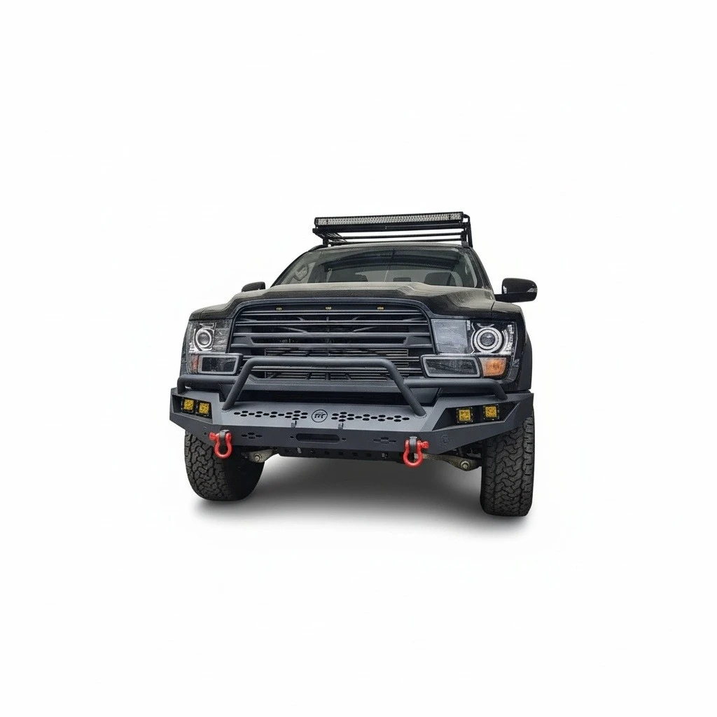 

Front Competition Bumper Fit For Zhongxing Weishi, Pickup Truck Front Bumper, Screw-On Retrofit Auto Parts, Fog Light Bumper
