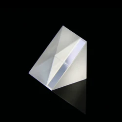 High Precision Right Angle Prism Triangular 20x20x20mm 30x30x30mm 35x35x35mm 40x40x40mm K9 Non Coated Prisma Physical Experiment