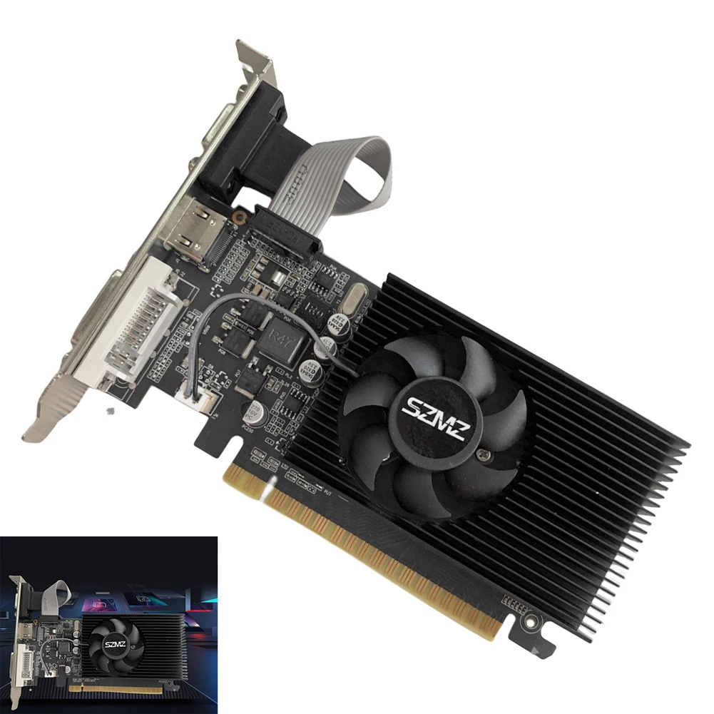 GT730 4 GB DDR3-Grafikkarte PCI-E2.0 16X Desktop-Gaming-Grafikkarte mit Lüfter für Büro-/Heimunterhaltungs-/Lichtspiele