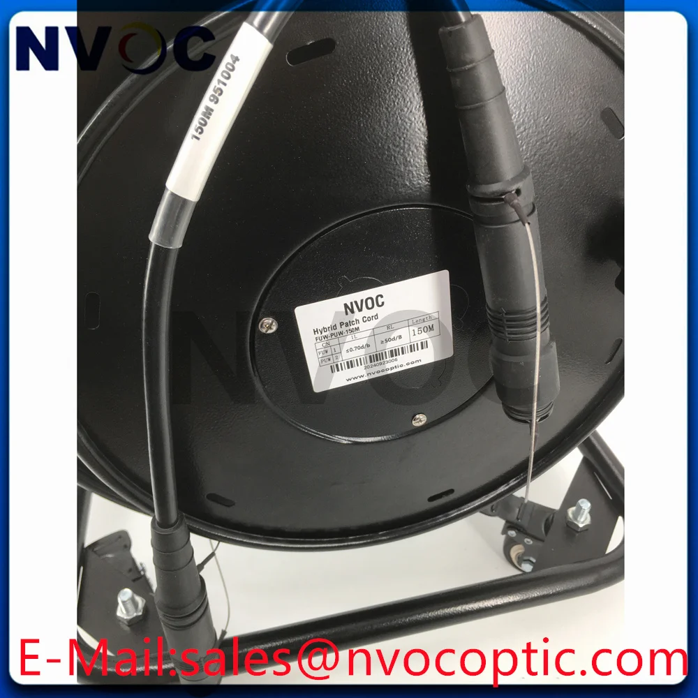 3K.93C SMPTE 150M Fiber Optic Patch Cord PVC Cable With NVOC-05 Reel,HDTV Hybrid Electrical-Fibre LeMo Broadcasting Camera Cable