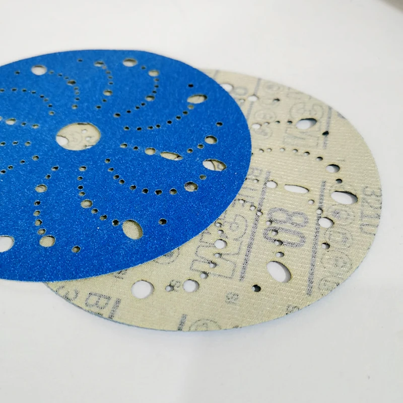 3M niebieski 6-calowy suchy papier ścierny szpachlówka samochodowa szlifowanie porowaty 150mm papier ścierny szlifierski ścierny