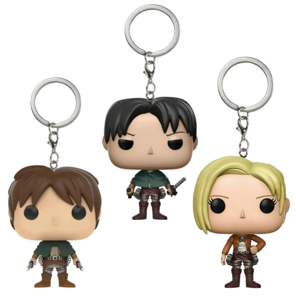 Llavero con Figura del Capitán Levi de Ataque a los Titanes 2026, Colgante de Bolsillo con Figura de Eren, Regalo de Cumpleaños