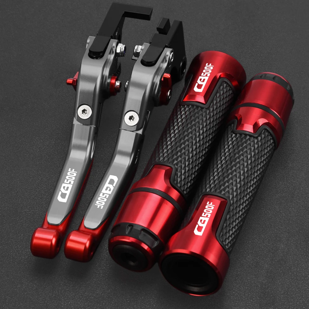 2017 2016 2015 Motorcycle Aluminum Adjustable Brake Clutch Levers Handlebar Hand Grips Ends FOR HONDA CB500F CB 500F 2013-2018