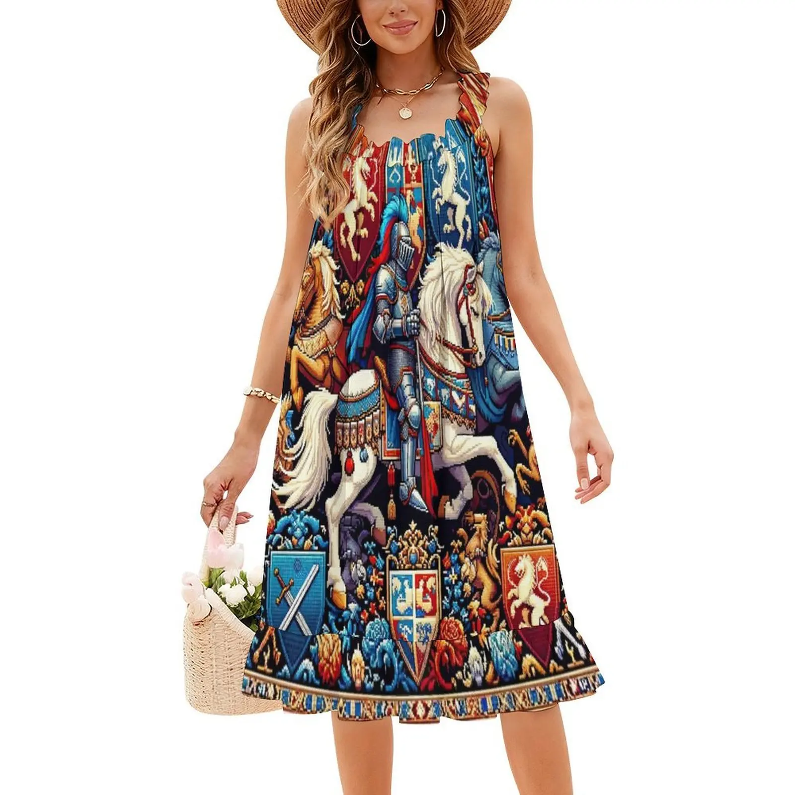 تصميمات مملكة الفارس بدون خياطة وفستان حفلات نسائي ملابس الشارع الشهير ملابس نادي مطبوعة عصرية لتصميم مزخرف للسيدات #4