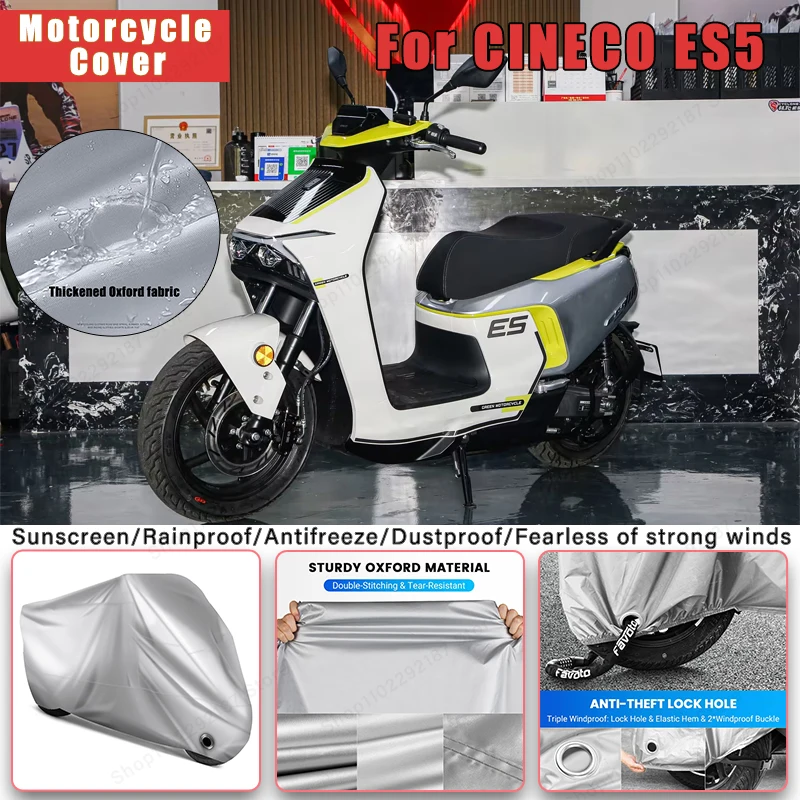 

For CINECO ES5 No Ear Motorcycle Cover - Outdoor Full Body Protection, Waterproof Dustproof Heat-Resistant Moto Accessories