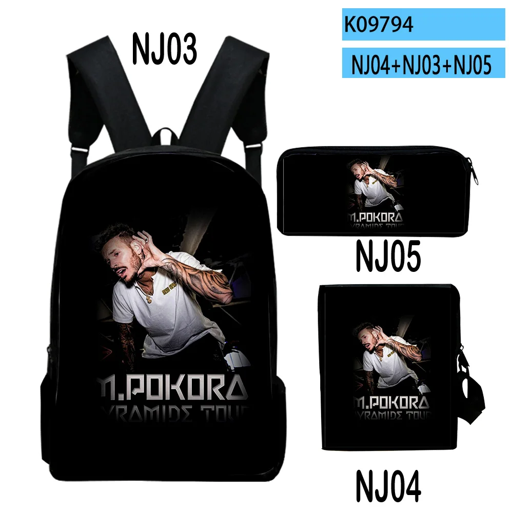 

Harajuku Youthful Peculiar Funny M Pokora 3D Print 3pcs/Set Student Travel bags Laptop Daypack Backpack Shoulder Bag Pencil Case