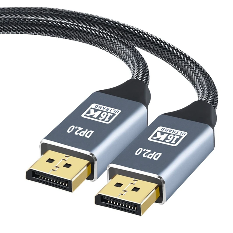 Neues HD TV DP Kabel 2.0 16K Stecker auf Stecker Hochauflösendes Datenkabel für Computermonitor Host Projektor Display PS4 Displayport