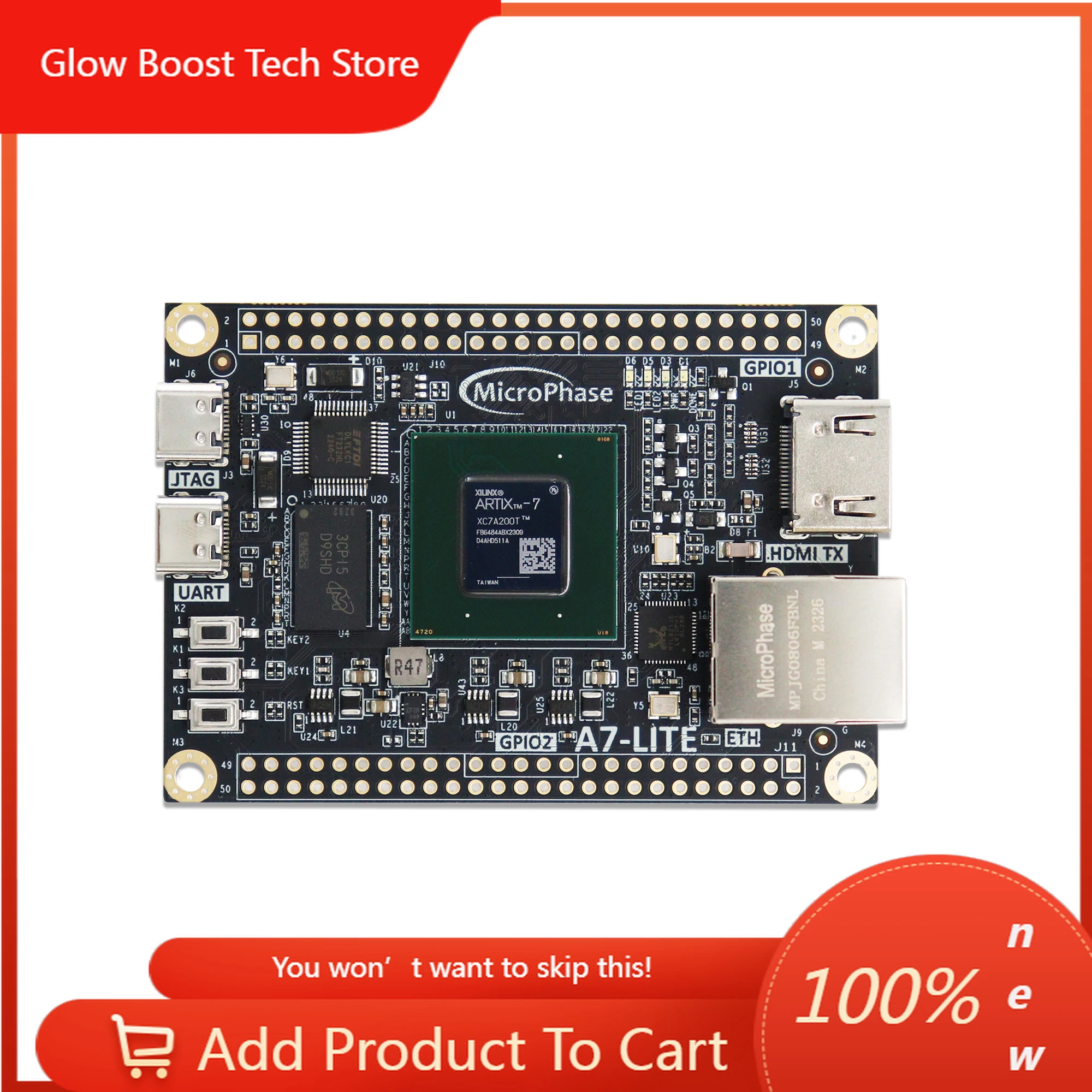 

NYMicroPhase A7-Lite Xilinx Artix-7 FPGA Demo Board XC7A35T XC7A100T AC7A200T FPGA Development Board Kit Core Borad