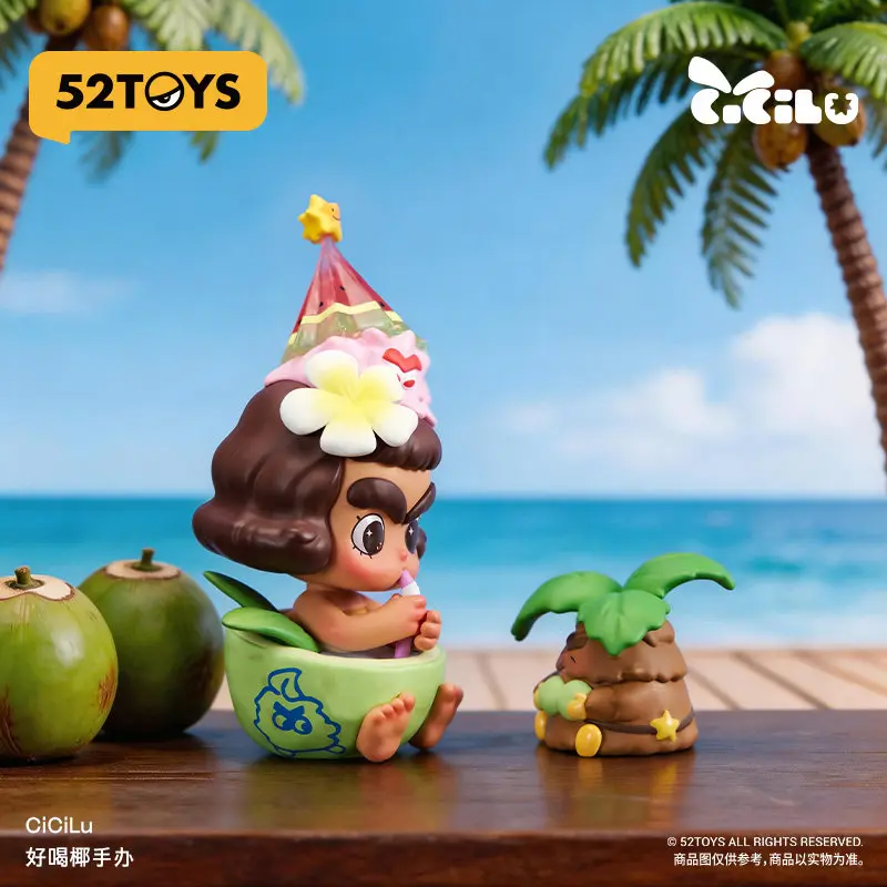 52TOYS CiCiLu Coconut Action Figures CiCiLu Figures Trendy Toys Table Decoration Collectible Toys Birthday Gift for Kids