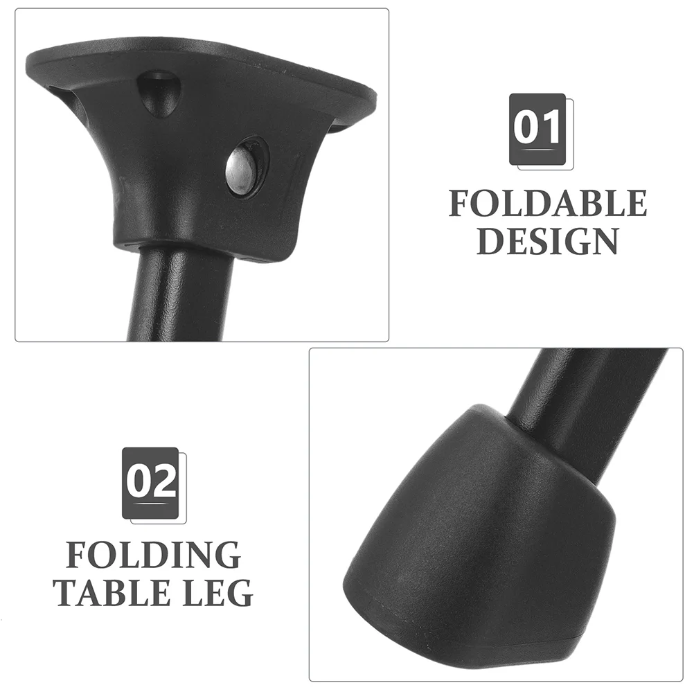 Pieds de Table Pliables en Métal, Fer et Plastique, Accessoires de Bureau pour Mini Ordinateur Portable, Maison et Voyage, 4 Pièces