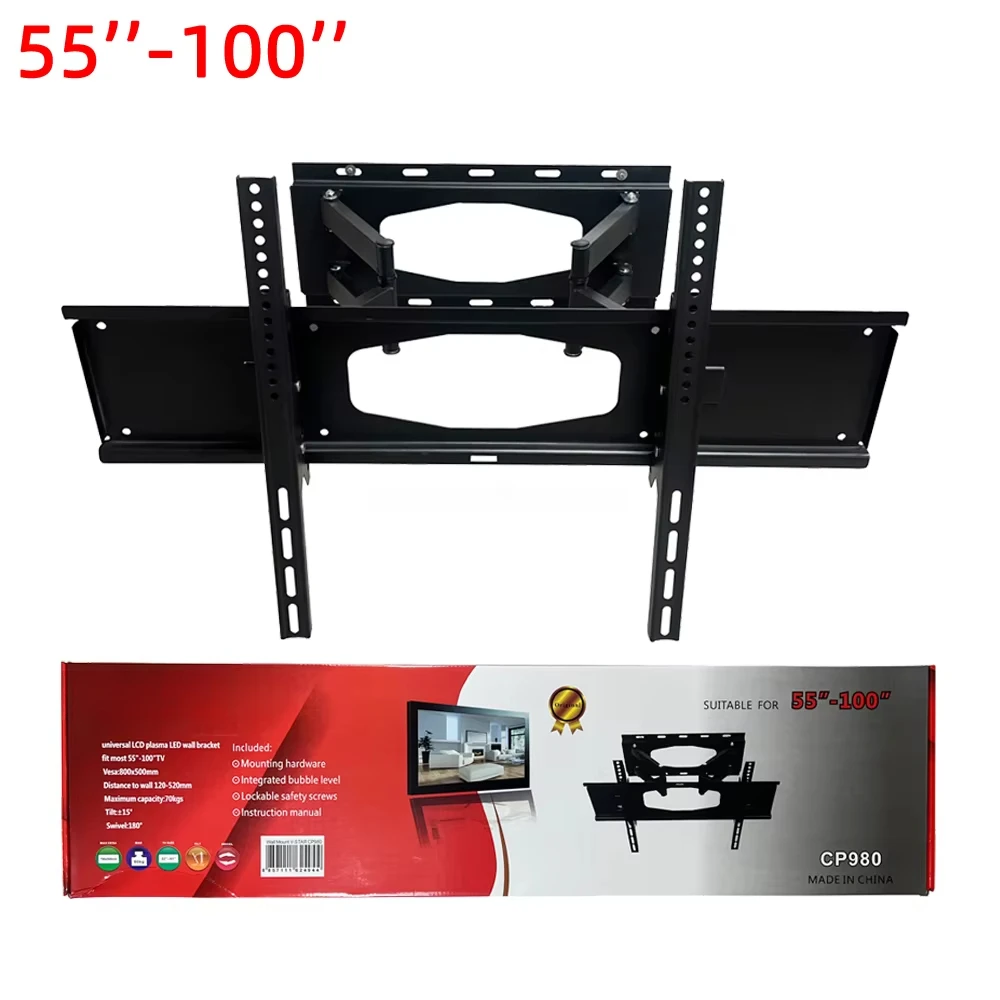 Large Size 55-100 InchesTilting Full Motion Rotating Expandable TV Wall Mount Bracket