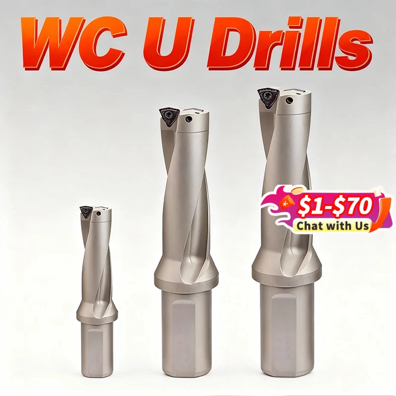 WC Seria C20 C25 C32 C40 Wiertła do metalu Wiertła do metalu 11mm-49mm CNC Wate Depth Indexable U Drill Machinery Lathesr