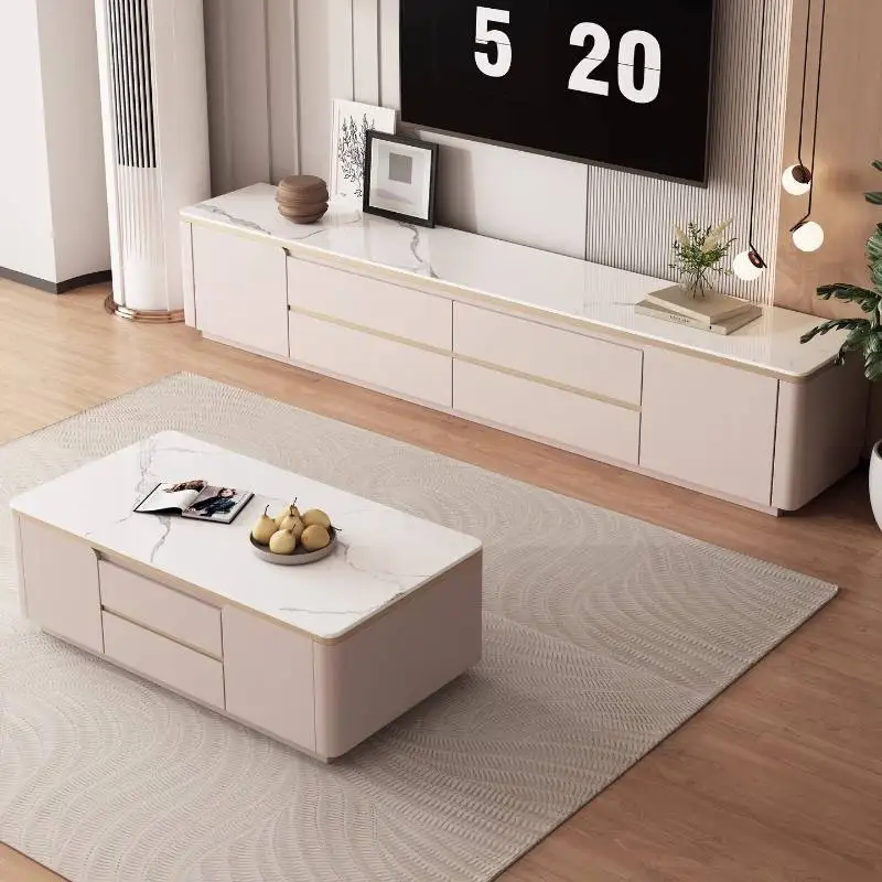 

Beige Vintage Tv Cabinet Simple Corner Extendable Wooden Saving Tv Stands Nordic Unique Designer Mueble Televisor Furniture Home