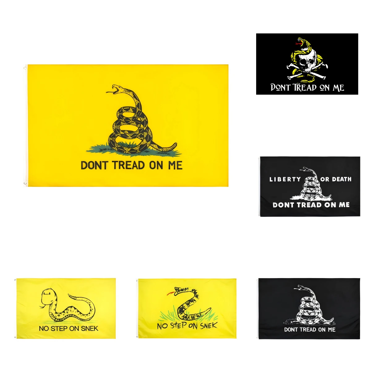 3x5Fts Tea Party Rattlesnake Gadsden Flag Liberty Or Death Dont Tread On Me No Step On Snek