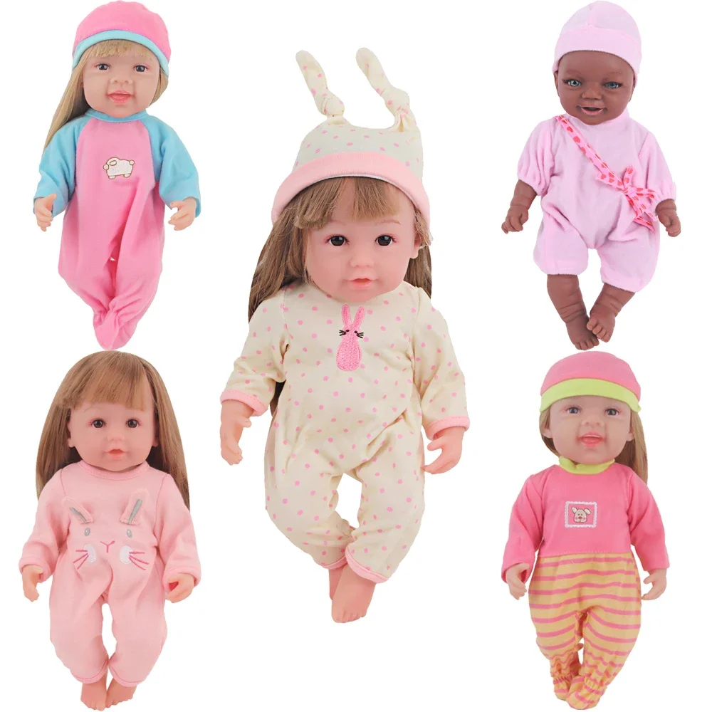 

30cm Baby New born Girl Doll Clothes Jumpsuits Cute Outfit Pajamas Cartoon Rabbit,Sheep Clothes For 12 Inches Girl Doll Toy
